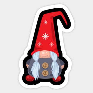 Scandinavian Gnome with buttons Sticker